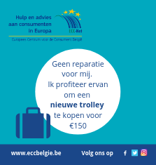 Geen reparatie voor mij. Ik profiteer ervan om een nieuw trolley te kopen voor 150 euro 